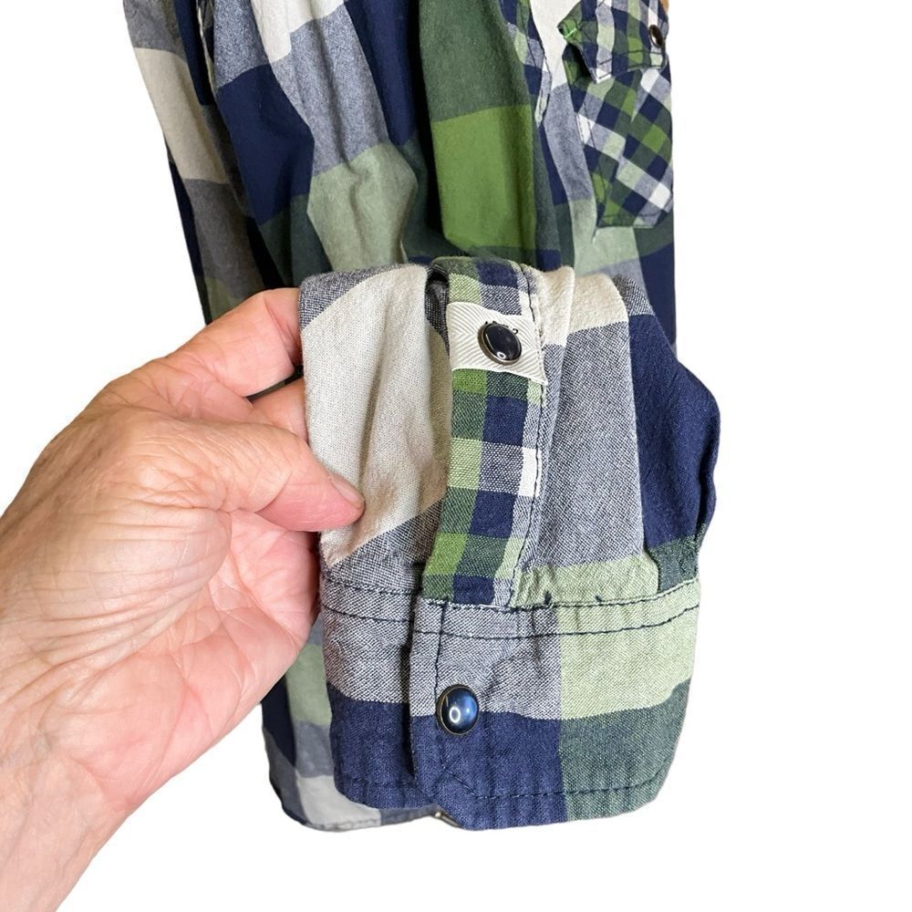 Buffalo David Bitton Woman's Long Sleeve Snap Front Fitted Plaid Shirt Size L - Picture 6 of 14